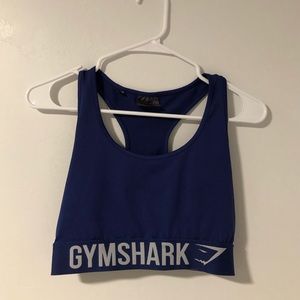 Blue pad less sports bra